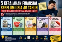 Ilustrasi kesalahan finansial usia sebelum 40 tahun