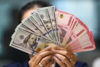 Ilustrasi nilai tukar rupiah terhadap dolar