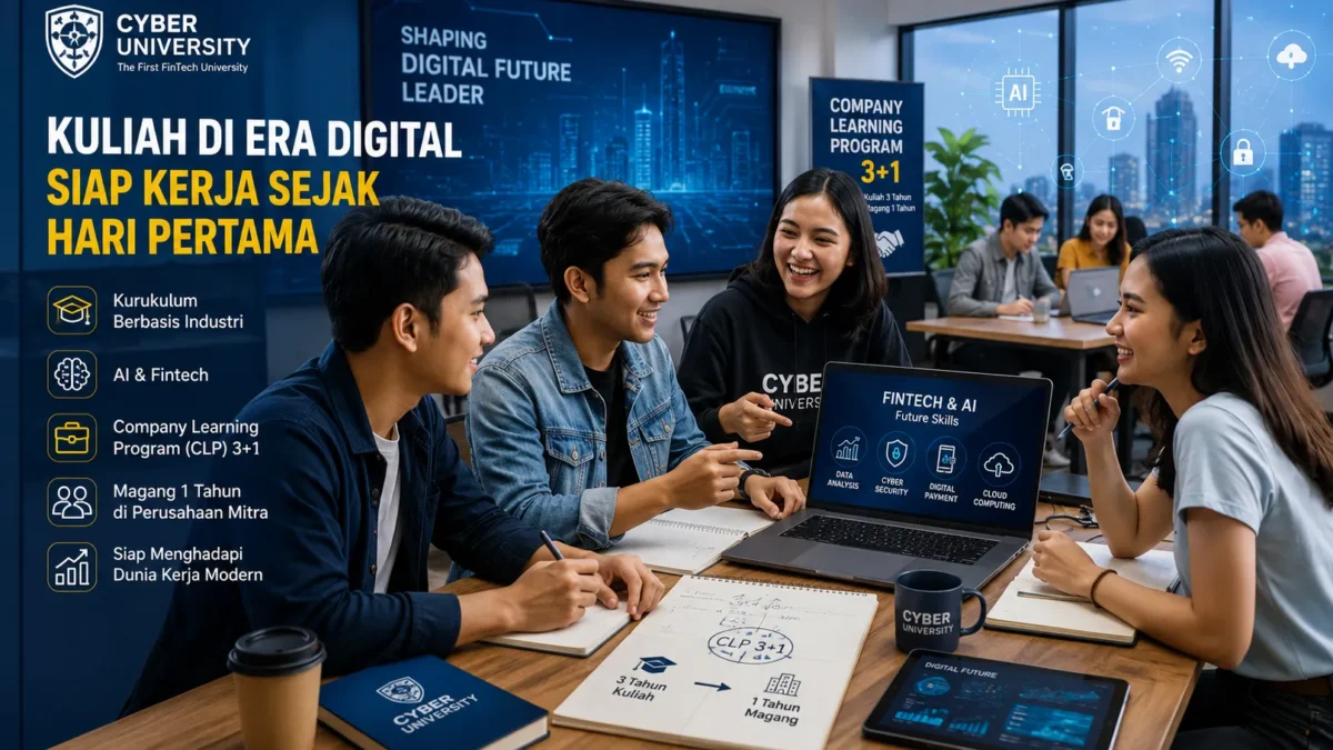 Kuliah Tak Lagi Sekadar Gelar, Cyber University Siapkan Mahasiswa Siap Kerja di Era AI 
(Foto: cyber-univ
/AI)