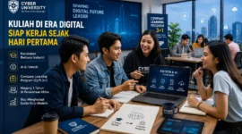 Kuliah Tak Lagi Sekadar Gelar, Cyber University Siapkan Mahasiswa Siap Kerja di Era AI 
(Foto: cyber-univ
/AI)