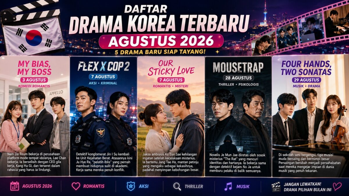 Drama Korea Terbaru Tayang Agustus 2026, Ada Jung Hae In, Song Kang hingga Ahn Bo Hyun(Foto: rri
/AI)