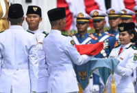 Pasukan Pengibar Bendera Pusaka Paskibraka.(Foto:Antara News)