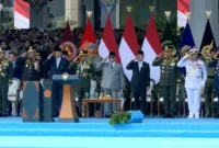 PRESIDEN PRABOWO PIMPIN UPACARA PERINGATAN HUT TNI KE-81 DI CILANGKAP (Foto: Kumparan )